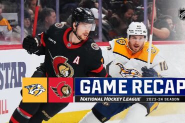 Predators @ Senators 1/29 | NHL Highlights 2024