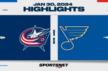 NHL Highlights | Blue Jackets vs. Blues - January 30, 2024