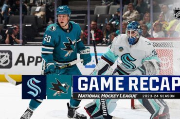 Kraken @ Sharks 1/30 | NHL Highlights 2024