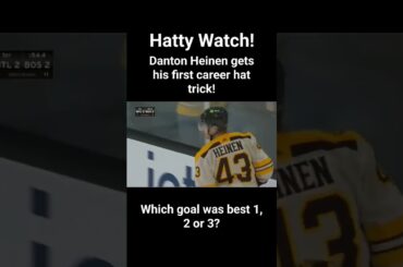 Danton Heinen gets first career hat trick and helps Bruins to a 9-4 win! #nhlhighlights #hattywatch