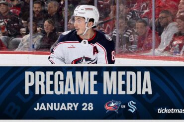 Zach Werenski and Pascal Vincent preview tonight's matchup against Seattle | Pregame Media (1/28/24)