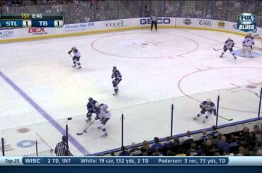 Alex Killorn wrist shot goal 1-1 St. Louis Blues vs Tampa Bay Lightning 11/2/13 NHL Hockey.