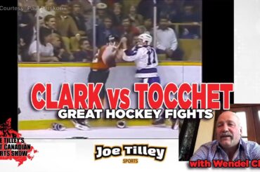 GREAT HOCKEY FIGHTS: Wendel Clark VS Rick Tocchet: BREAKDOWN // FULL FIGHT