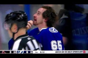 NHL hockey fight - Maxwell Crozier(Lightning) vs. Lawson Crouse(Coyotes)