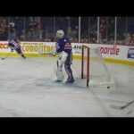 Rochester Americans goalie Dustin Tokarski warms up