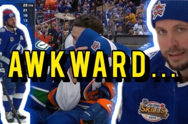 NHL Point Leader Gets Booed at 2024 All-Star Game | Awkward Lack of Effort