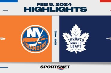 NHL Highlights | Islanders vs. Maple Leafs - February 5, 2024