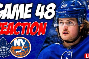 Maple Leafs vs New York Islanders LIVE POST GAME | Game 48 REACTION