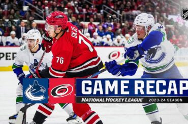 Canucks @ Hurricanes 2/6 | NHL Highlights 2024