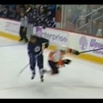 Gudas Gets Sent Flying After Hit on Byfuglien