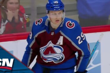 Avalanche's Nathan MacKinnon Wires Wrister To Record His Second Four-Goal Game Of The Season