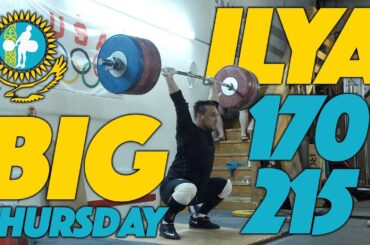 Big Thursday: Ilya Ilyin 170kg Snatch 215kg Clean and Jerk Training Session