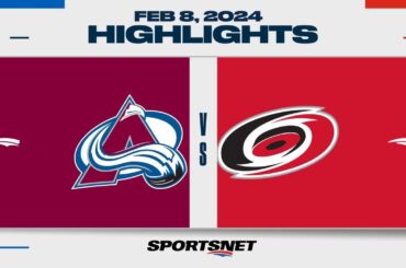 NHL Highlights | Avalanche vs. Hurricanes - February 8, 2024