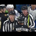 Brad Marchand Trolls J.T. Miller While On His Way To The Bench