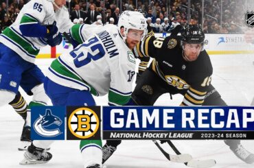 Canucks @ Bruins 2/8 | NHL Highlights 2024