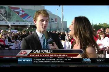 Cam Fowler interviewed at the 2011 NHL All-Star Red Carpet