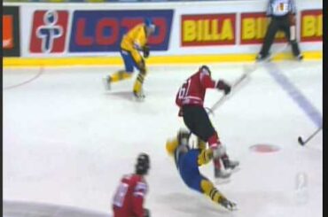 Canada - Sweden Rick Nash hit on Mikael Backlund