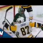 Sidney Crosby Beautifully Redirects Goal Past Former Teammate Marc-Andre Fleury