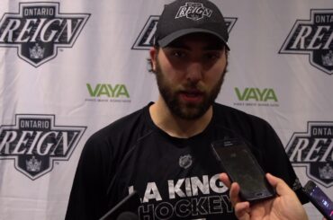 Ontario Reign - Coach Stothers, Mike Amadio & Sean Walker - Postgame