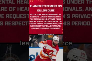 Dillon Dube is Stepping Away from the Calgary Flames! #nhl