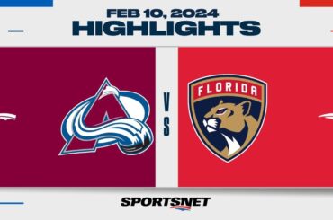 NHL Highlights | Avalanche vs. Panthers  - February 10, 2024