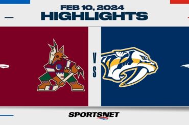 NHL Highlights | Coyotes vs. Predators - February 10, 2024