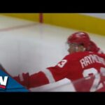 Red Wings' Lucas Raymond Makes Slick Move In Tight To Score In Opening Minute