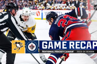 Penguins @ Jets 2/10 | NHL Highlights 2024