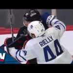 Maple Leafs' Morgan Rielly Takes Exception After Senators' Ridley Greig Slapshot Goal On Empty Net