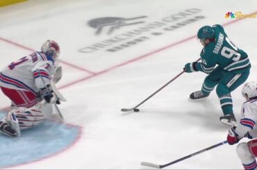 Igor Shesterkin robs Alex Barabanov twice within 10 seconds vs Sharks (23 jan 2024)