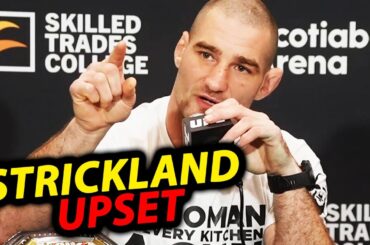 Sean Strickland gets UPSET with reporter 😡 UFC 297 Media Day