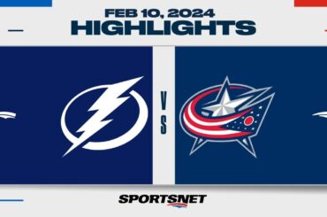 NHL Highlights | Lightning vs. Blue Jackets - February 10, 2024