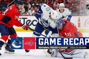 Canucks @ Capitals 2/11 | NHL Highlights 2024