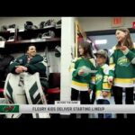 Marc Andre Fleury's kids read the starting lineup tonight.