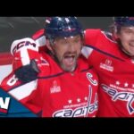 Alex Ovechkin Gets A Friendly Bounce To Score For His Fifth Straight Game