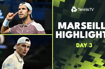 Felix faces Halys; Humbert, Khachanov & More Feature | Marseille 2024 Highlights Day 3