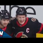 Brady Tkachuk Scores Twice In Under A Minute To Get Senators Rolling