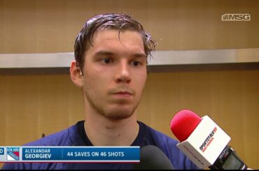 Alexandar Georgiev: The Boys Played Awesome Today | New York Rangers Post Game