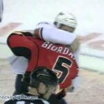 Colin Fraser vs Mark Giordano Oct 26, 2010