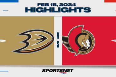 NHL Highlights | Ducks vs. Senators - February 15, 2024