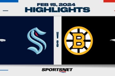 NHL Highlights | Kraken vs. Bruins - February 15, 2024