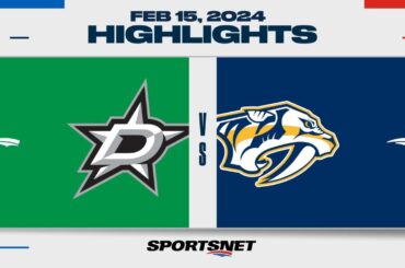 NHL Highlights | Stars vs. Predators - February 15, 2024