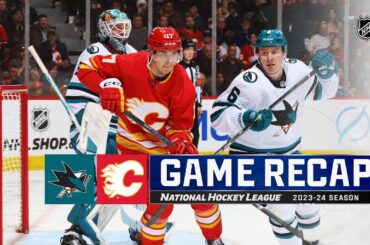 Sharks @ Flames 2/15 | NHL Highlights 2024