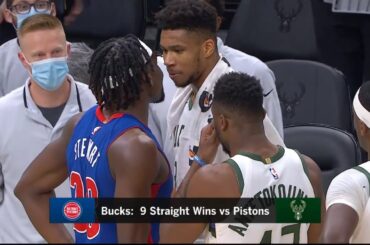 Giannis Antetokounmpo had some words for Pistons' rookie Isaiah Stewart after game