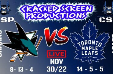 🔴NHL LIVE🔴 San Jose Sharks @ Toronto Maple Leafs Nov/30/22 Full Game Reaction