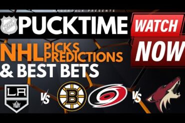 NHL Predictions, Picks & Odds | Hurricanes vs Coyotes | Kings vs Bruins | PuckTime Feb 16