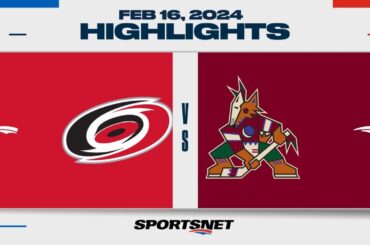 NHL Highlights | Hurricanes vs. Coyotes - February 16, 2024