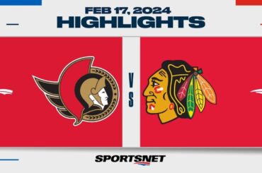 NHL Highlights | Senators vs. Blackhawks - February 17, 2024