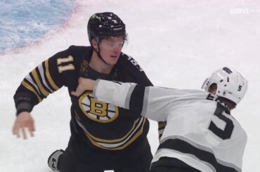 Trent Frederic Drops The Gloves With Andreas Englund After Kings Goal