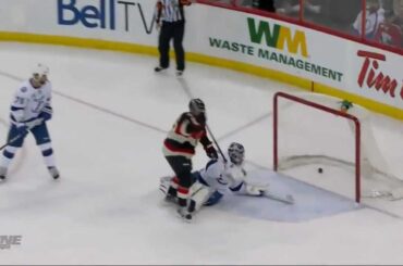 #33 Jakob Silfverberg Tip-in Goal (Tampa Bay Lightning vs Ottawa Senators Mars 23, 2013) NHL HD